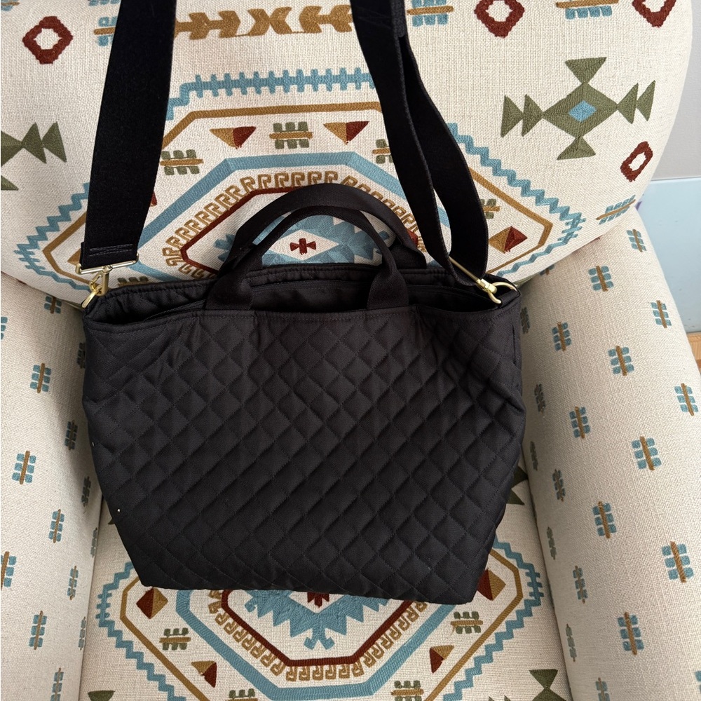 Canvelle Black Quilted Bag